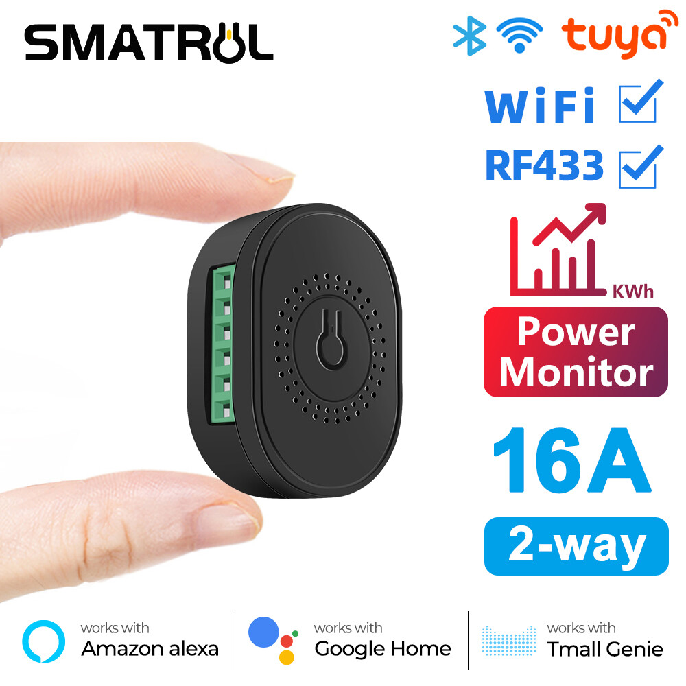 Smatrul16a tuya công tắc không dây thông minh wifi rf433 công tắc hẹn giờ tắt mô đun mini 2 chiều với màn hình nguồn cho google nhà alexa