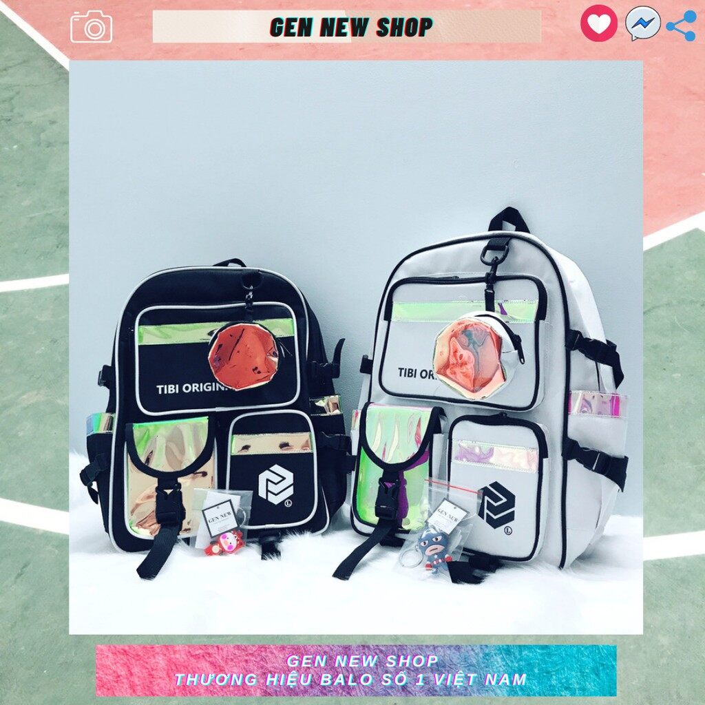[HCM]Balo TIBI HOLOGRAM Đi Học Dạ Phản Quang Phát Sáng Thời Trang Nam Nữ Học Sinh DQ TB 01 (tặng móc khóa+giấy thơm)