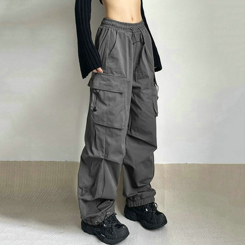 Women Casual Cargo Pants Y2K High Waist Slimmer Streetwear Sweatpants  Korean Version Loose Plus Size Female Clothing Oversize Dance Pants Trousers