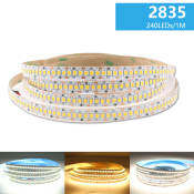 2835 LED Strip Light Ribbon, White/Warm White, 5m, 12V