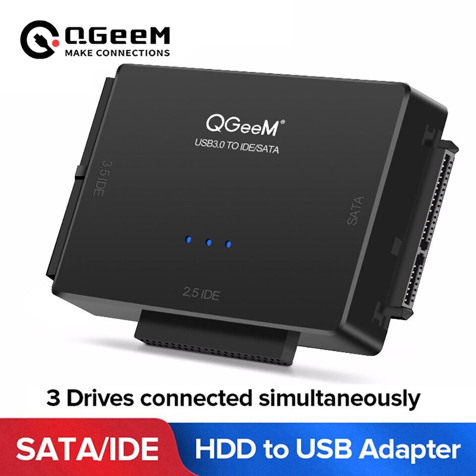 Qgeem SATA Để USB IDE Adapter USB 3.0 2.0 SATA 3 Cáp Cho 2.5 3.5 ổ cứng Ổ