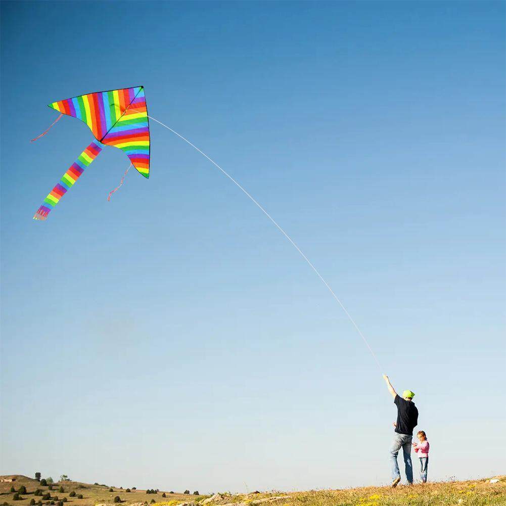 Aerial ว่าวลายนักเต้น Multi-หางยาวหาง Rainbow ว่าวสามเหลี่ยมลายสก๊อต Kite