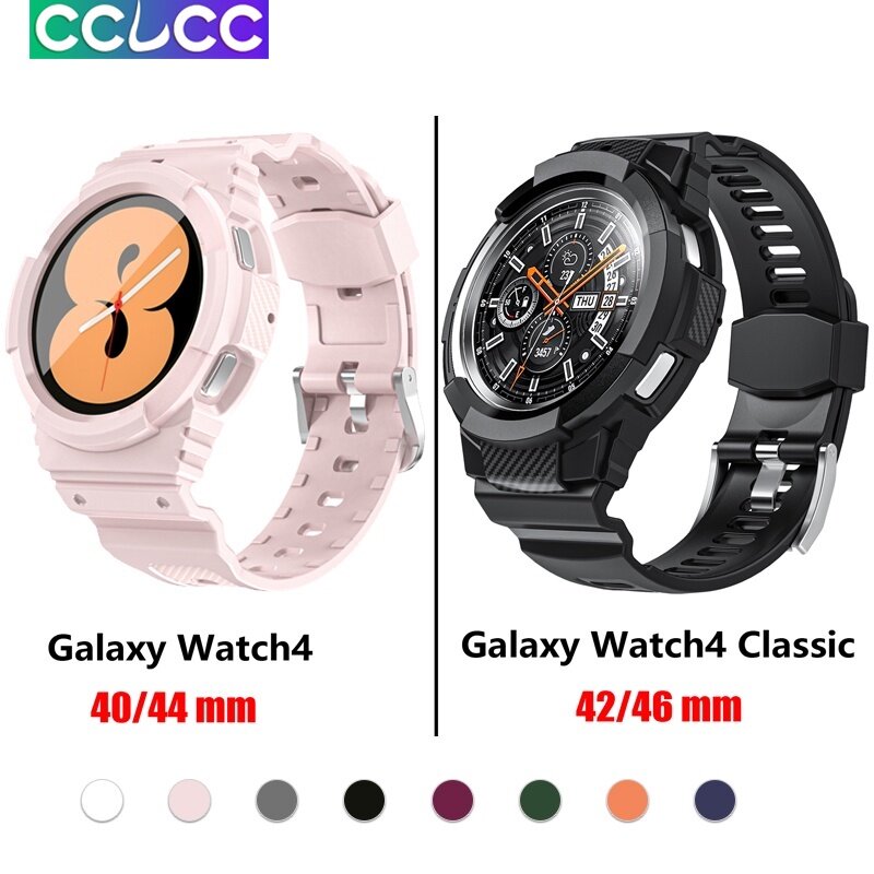 CCLCC Dây Đeo Cho Samsung Galaxy Watch 4 Kèm Ốp 40Mm 44Mm Đồng Hồ 4 Cổ