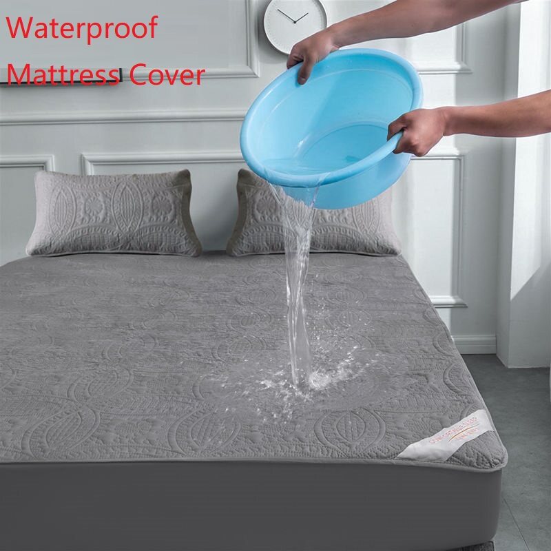 Siêu Chống Thấm Nước Chần Bông Vỏ Bọc Nệm Không Khí Thấm Tấm Bảo Vệ Giường Pad Cover Giường Đôi Lớn Topper Không Bao Gồm Gối