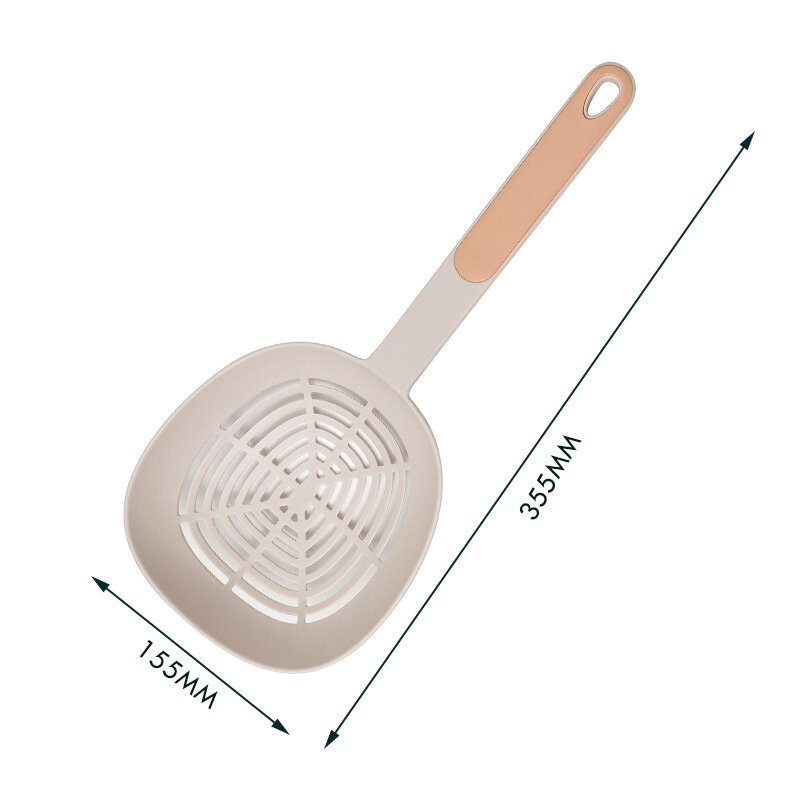 Resistant Temperature Long Spoon Filter Slotted Dredging Kitchen Noodle