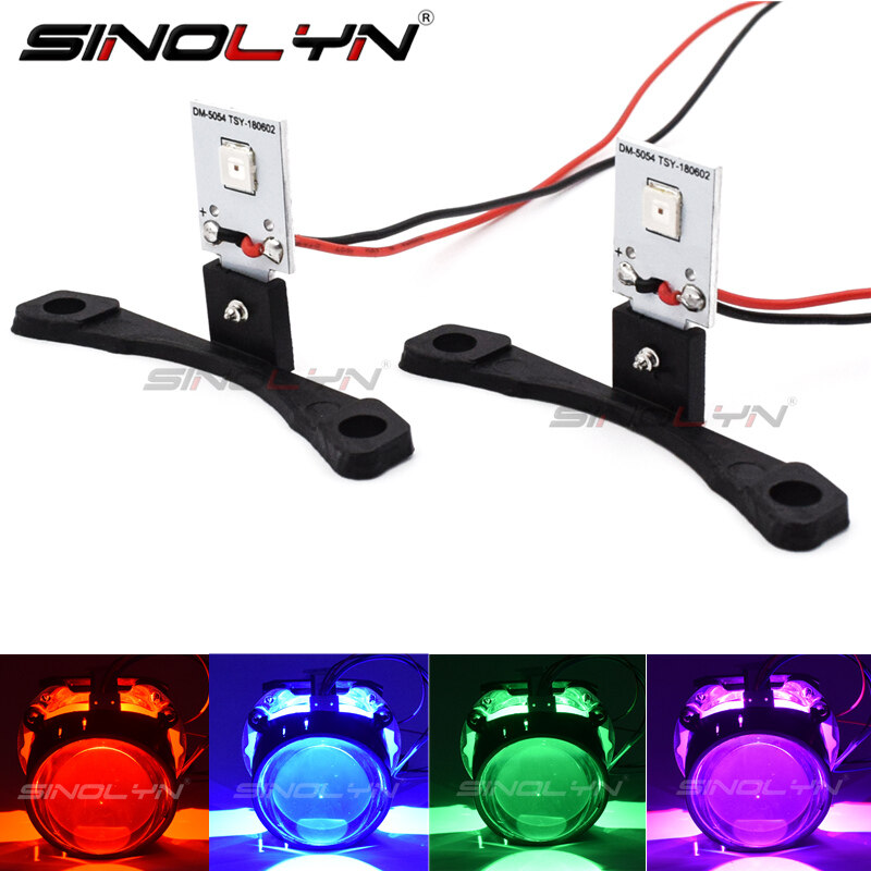Sinolyn Mô Đun LED DRL Mắt Quỷ Đèn LED, Cho Ống Kính Máy Chiếu Đèn Pha Trang Bị Thêm Tự Làm Màu Đỏ Xanh Vàng Trắng Màu Xanh Lá Cây Car Tạo Kiểu Tóc