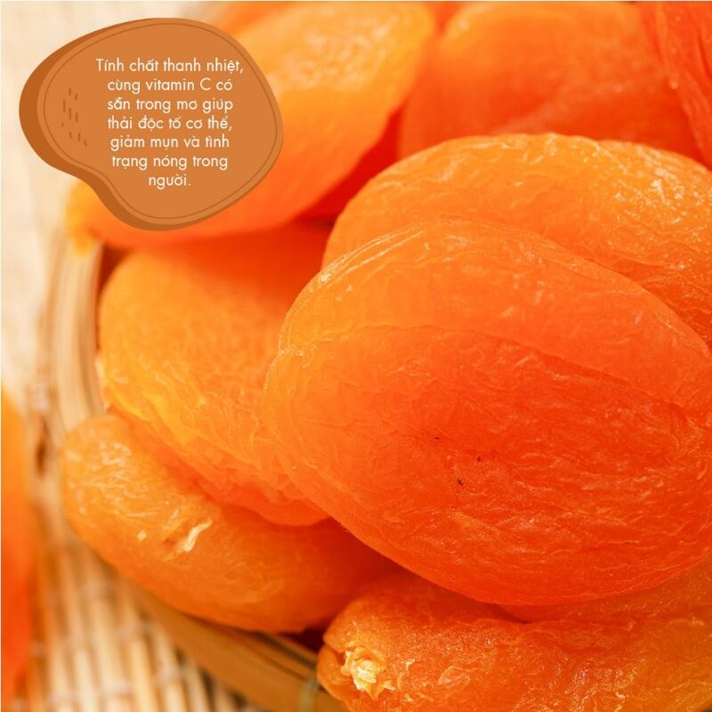 Lon 500g mơ sấy dẻo không đường ha