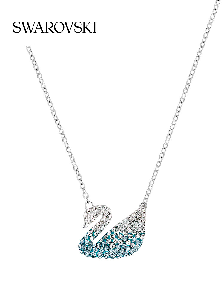 Swarovski Vòng Cổ Nữ Hình Thiên Nga Xanh Mang Tính Biểu Tượng