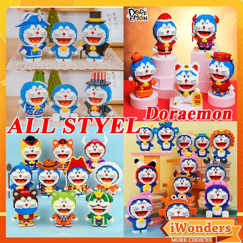 Nano Blocks All Setyel Doraemon Toys Gifts Christmas Halloween New Year Zodiac Sign Creative Building Blocks Model