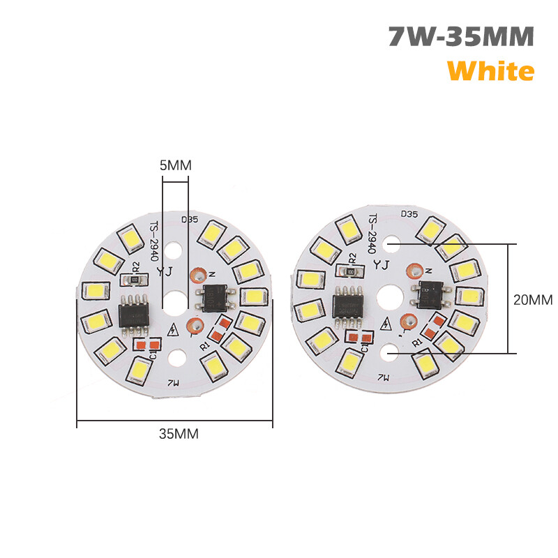 2 chiếc đèn bóng đèn led tự làm smd 15w 12w 9w 7w 5w 3w chip ánh sáng ac220v đầu vào led ic thông minh đậu cho đèn bóng màu trắng ấm trắng