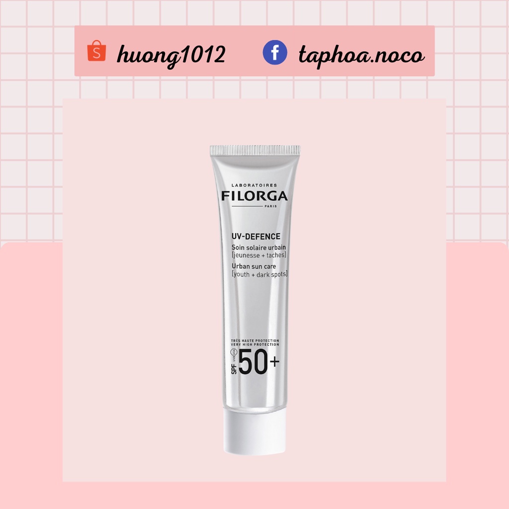 Kem chống nắng chống lão hóa và đốm nâu filorga uv-defence urban sun care spf50+ 40ml tester
