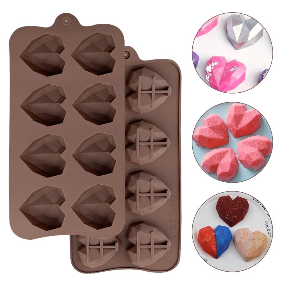 8 15 di động hình trái tim Silicone khuôn sô cô la kẹo khuôn bánh ngọt