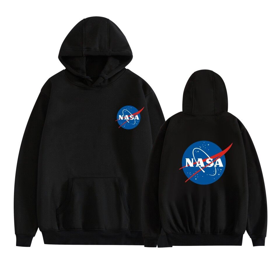 NASAผู้ชายลำลองผู้ชายแขนยาวเสื้อกันหนาวหมวกเสื้อH oodiesเสื้อแจ็คเก็ตเสื้อคลุมด้วยผ้าเสื้อสวมหัว