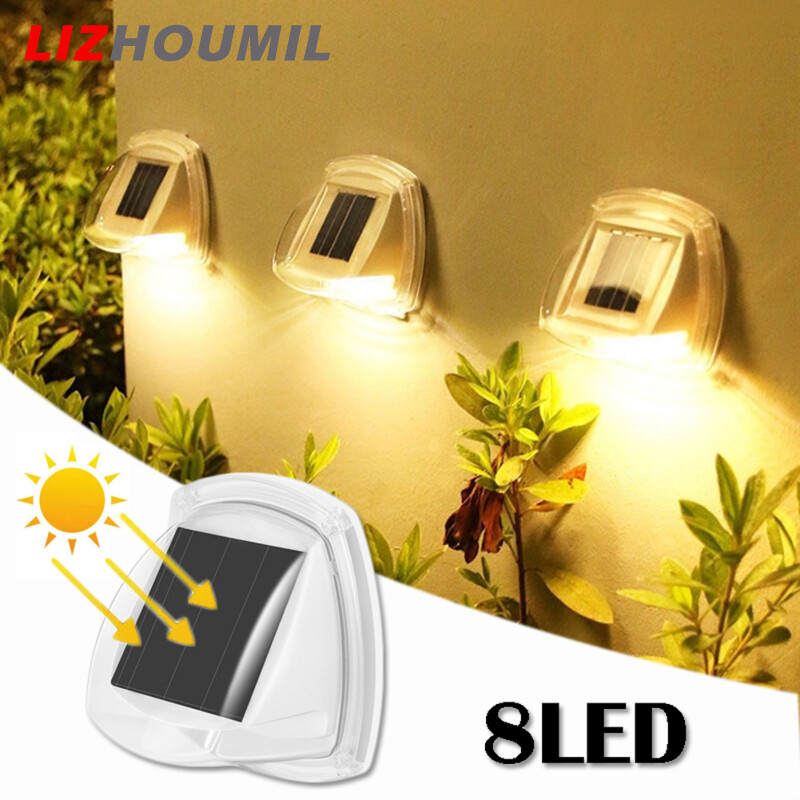 Lizhoumil 2 cái đèn LED năng lượng mặt trời ngoài trời không thấm nước Đèn tường trang trí hoài cổ cho ban công sân nhà đường phố biệt thự