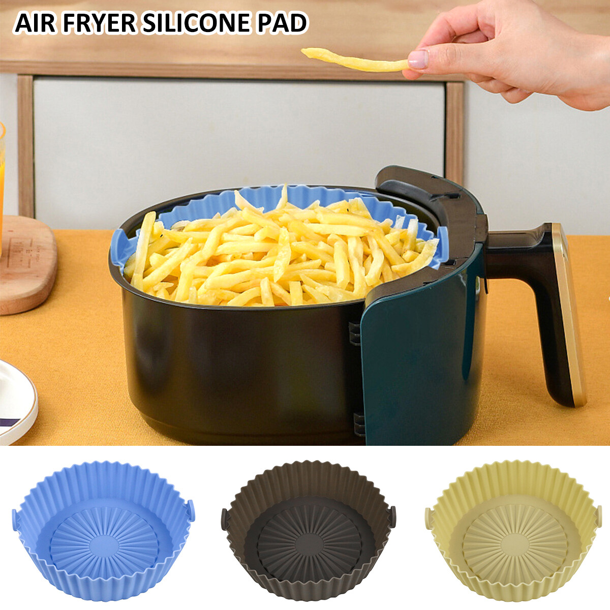 Nồi Chiên Không Dầu Nồi Silicone Nồi Chiên Không Khí Nồi Silicone Nồi Chiên Không Khí Tấm Nướng Bánh Nồi Nướng Silicon Tái Sử Dụng Được Nồi Chiên Không Khí Giỏ Chịu Nhiệt Nồi Chiên Không Khí Tấm Nướng Silicone