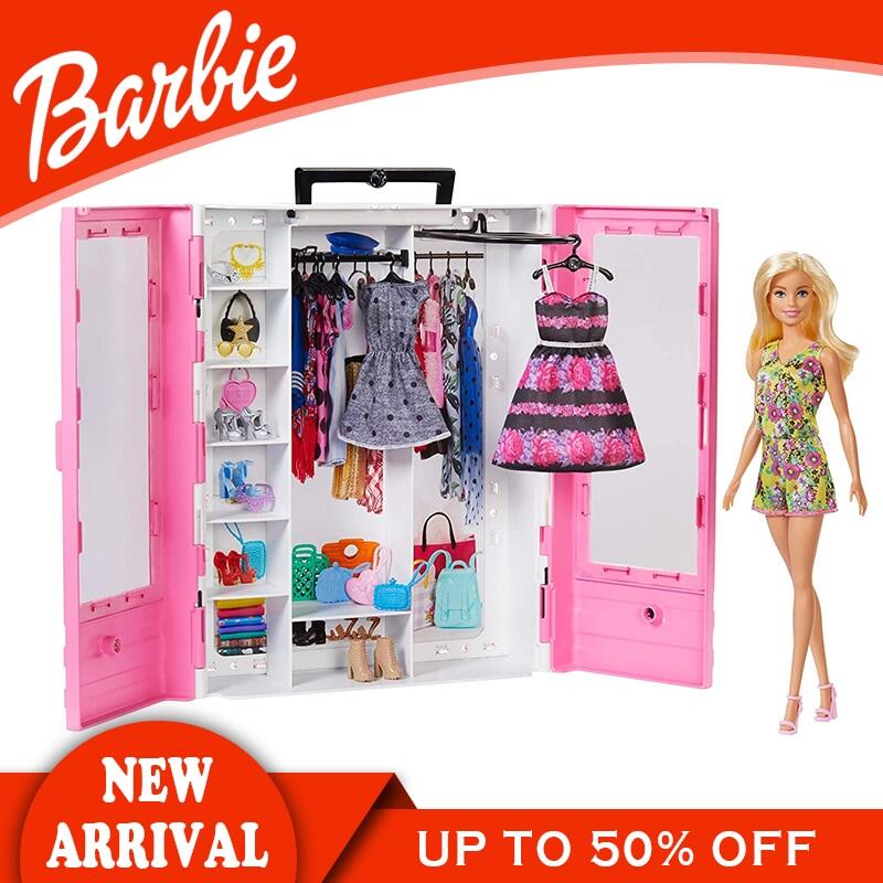 Thương hiệu thời trang barbie chính hãng búp bê tủ quần áo tối thượng phụ kiện váy đẹp quà tặng đồ chơi trẻ em mặc đồ cho trẻ em gbk12