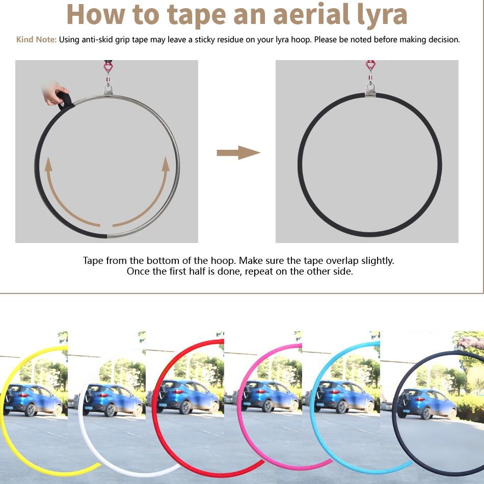 PRIOR FITNESS Anti-Slip Belt For Aerial Hoop Yoga Exercises Tape Hoops