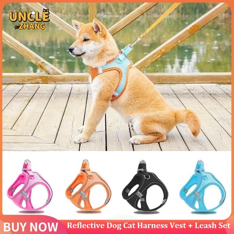 Đồ Dùng Cho Thú Cưng Dây Nịt Ngực Thú Cưng Dây Xích Chó Thoáng Khí Dây Nịt Áo Phản Quang Cho Chó Dây Nịt Mèo Điều Chỉnh Được Phụ Kiện Cho Chó