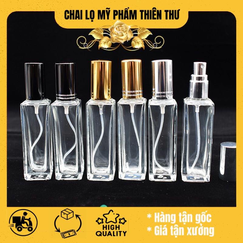 Chai lọ chiết nước hoa 20ml vuông / vỏ chiết nước hoa / lọ đựng dầu thơm
