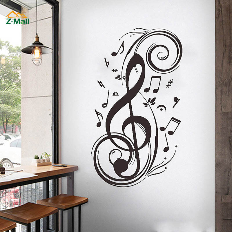 Z-mall bức tường đơn giản Sticker họa tiết nốt nhạc Đề can dán tường nhà decorsimplewall trang trí nội thất, trang trí nội thất bức tường đơn giản sticker, Đề can dán tường họa tiết nốt nhạc