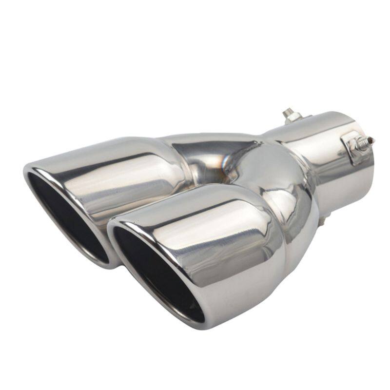 Over The Hill Muffler Xả Kép Đầu Xả Ống Xả 2.5 Inch Đầu Vào 3 Ổ Cắm 8.1 Chiều Dài Được Đánh Bóng Bằng Thép Không Gỉ Dày 1.2Mm (Nghiêng Tường Đôi, Cạnh Cuộn)