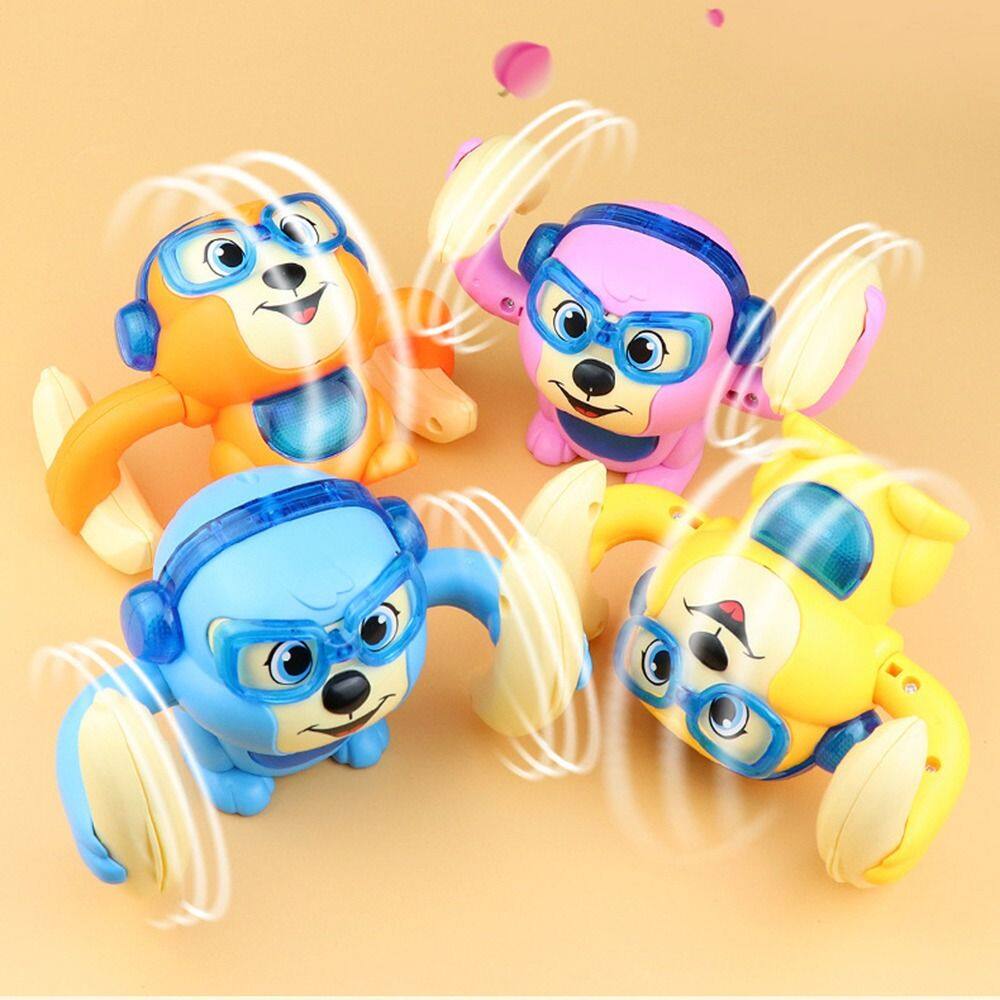 Zhuji vui bé đồ chơi ánh sáng âm nhạc cảm ứng lăn khỉ bò đồ chơi điện giáo