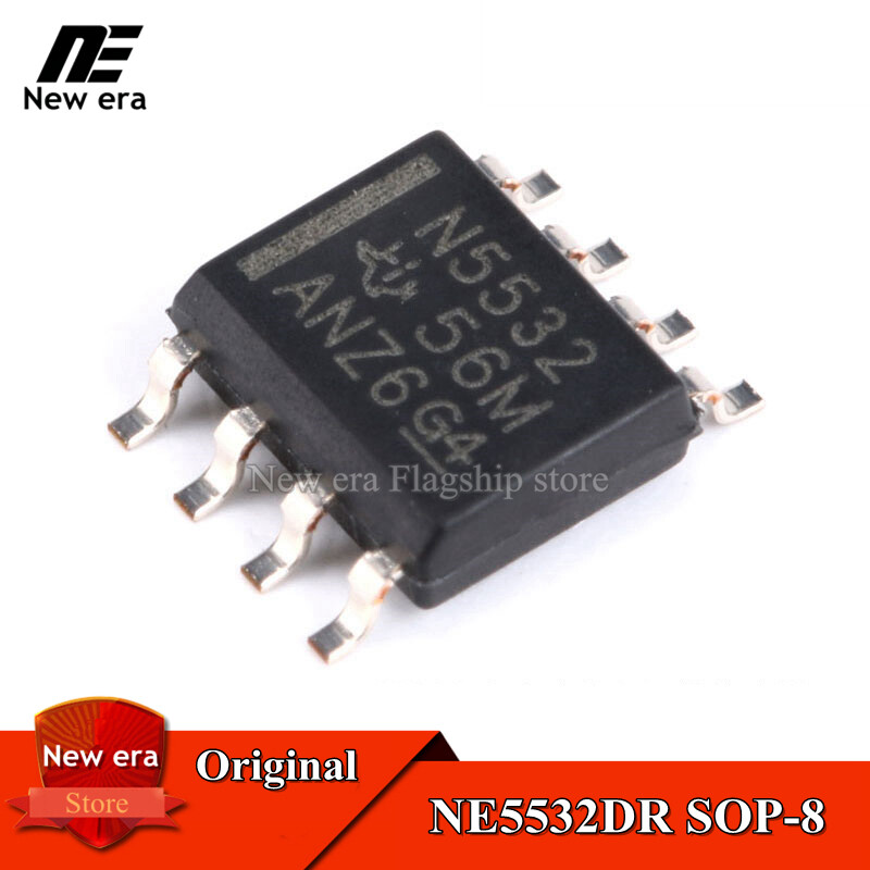 10 Bộ Khuếch Đại Hoạt Động Kép NE5532DR SOP-8 NE5532 N5532 SOP8 Chính Hãng/Tiếng Ồn Thấp IC Bản Gốc Mới