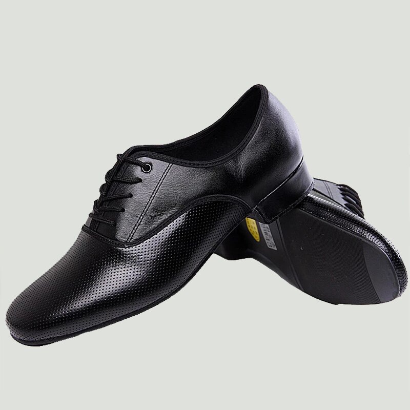 Giày thể thao giày khiêu vũ hiện đại cho nam giày khiêu vũ vải bố latin tango giày da ruer đế mềm cho nam giày khiêu vũ thoáng khí màu đen