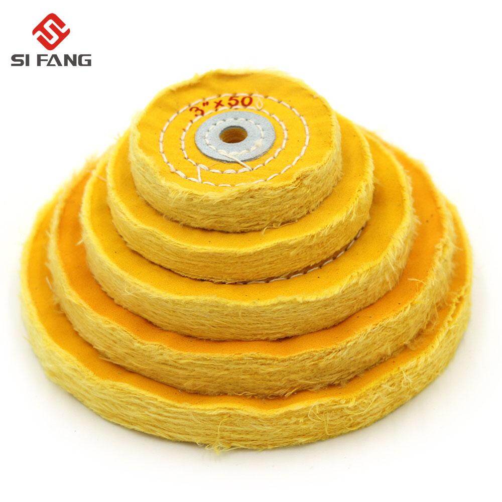SI FANG 4-10Inch Vải Cotton Đánh Bóng Bánh Xe Buffing Pad Mài Công Cụ Mài Mòn Vàng Bạc Trang Sức Gương Đánh Bóng Với Lỗ 10Mm