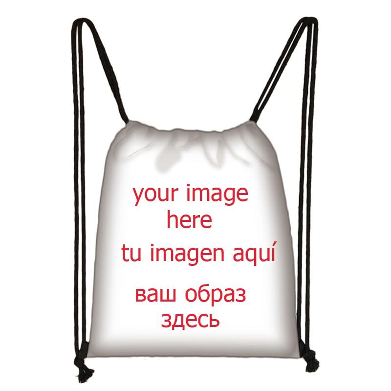 Tùy Chỉnh Hình Ảnh/Logo/Tên Trên Túi Dây Rút Cá Tính Ba Lô Thường Ngày Cho Nam Nữ Túi Du Lịch Túi Mềm Cho Nữ