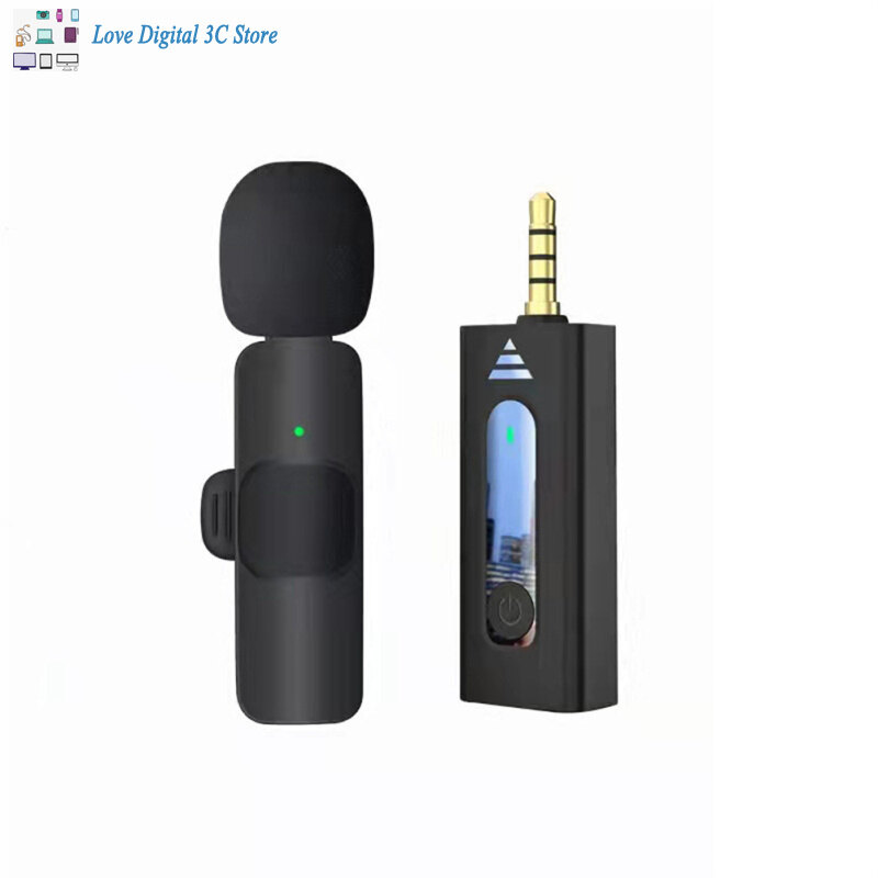 Micro cài áo không dây 3.5mm mic ngưng tụ đa hướng cho loa máy ảnh micrô ghi âm điện thoại thông minh k35