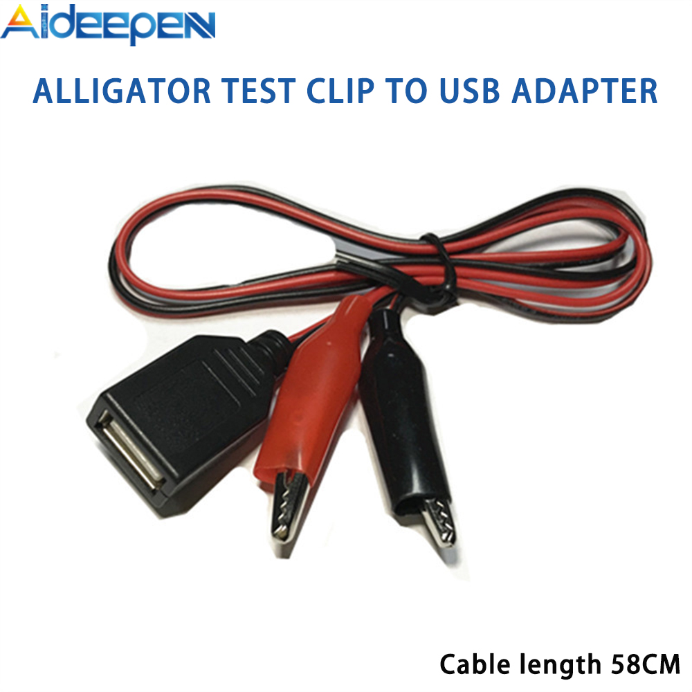 Aideepen chính hãng kẹp thử cá sấu nhỏ bộ chuyển đổi sang usb với chiều dài cáp 58cm