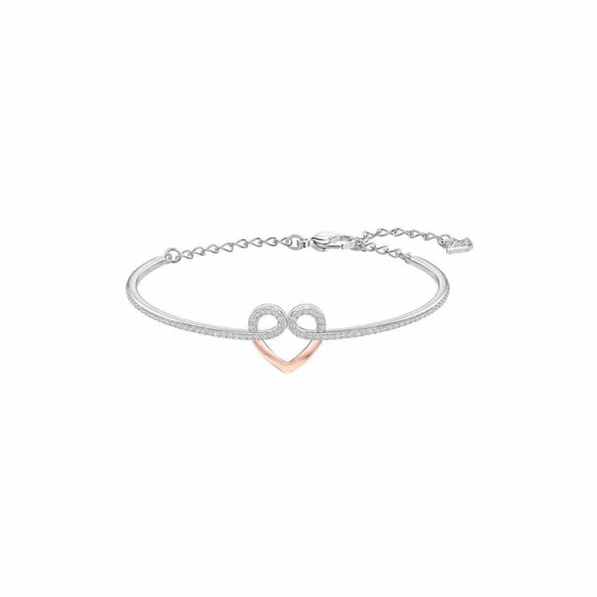 Swarovski's Unique Love Platinum Simple Personality Girl Bracelet Girlfriend Gift