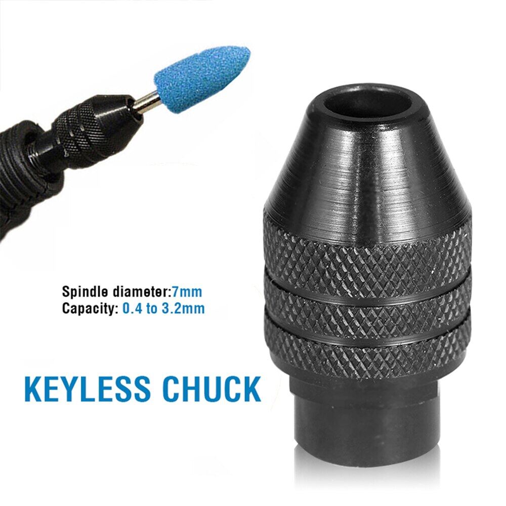 Bộ chuyển đổi mâm cặp khoan mini thông dụng bộ chuyển đổi thay đổi nhanh không cần chìa 0.4-3.2mm bộ chuyển đổi mâm cặp mũi khoan mini phụ kiện máy khắc