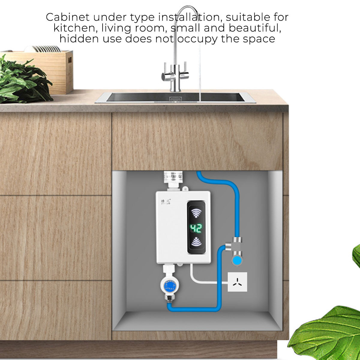 3000W Calentador de agua instantáneo 3s pantalla LCD Fast Calefacción