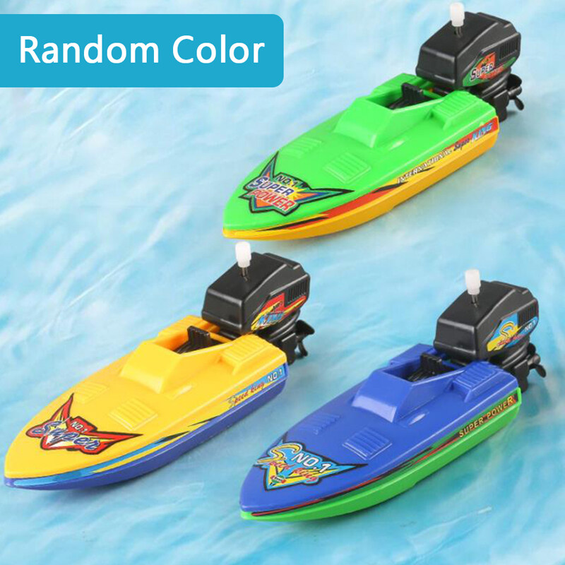 Aolaa 1Pc Speed Boat Ship Wind Up Toy Float In Water Kids Toys Children