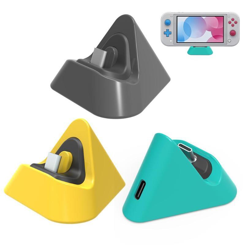 For Nintendo Switch Lite Portable Charging Dock Type C Charger Base Stand