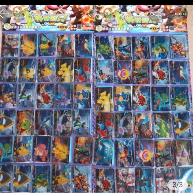 Thẻ Bài Pokemob Nhựa Vip ( Vỉ 30 Bộ Mỗi Bộ 3 Thẻ )