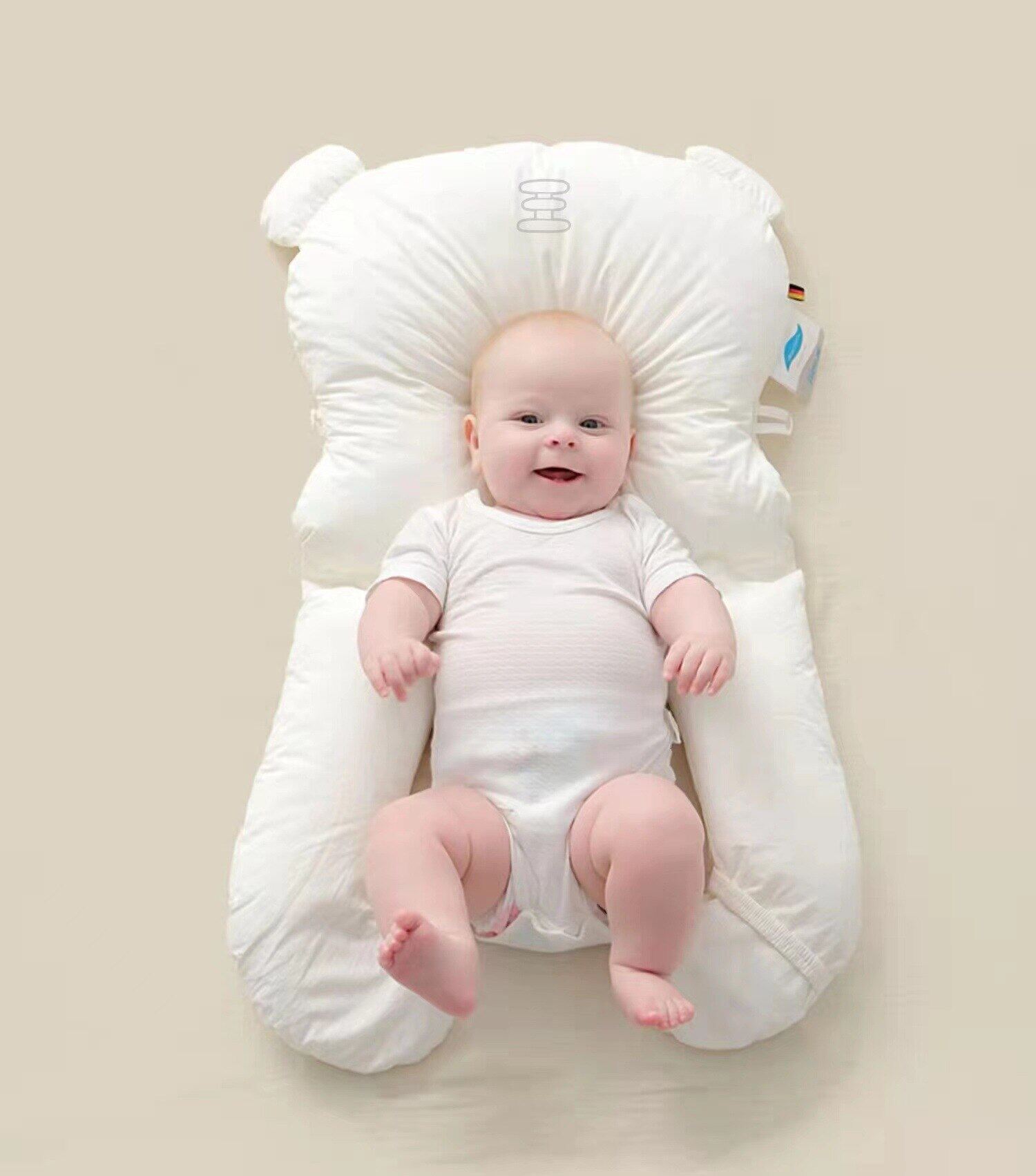 Trẻ sơ sinh Gối định hình có thể điều chỉnh chống Rollover bên gối ngủ
