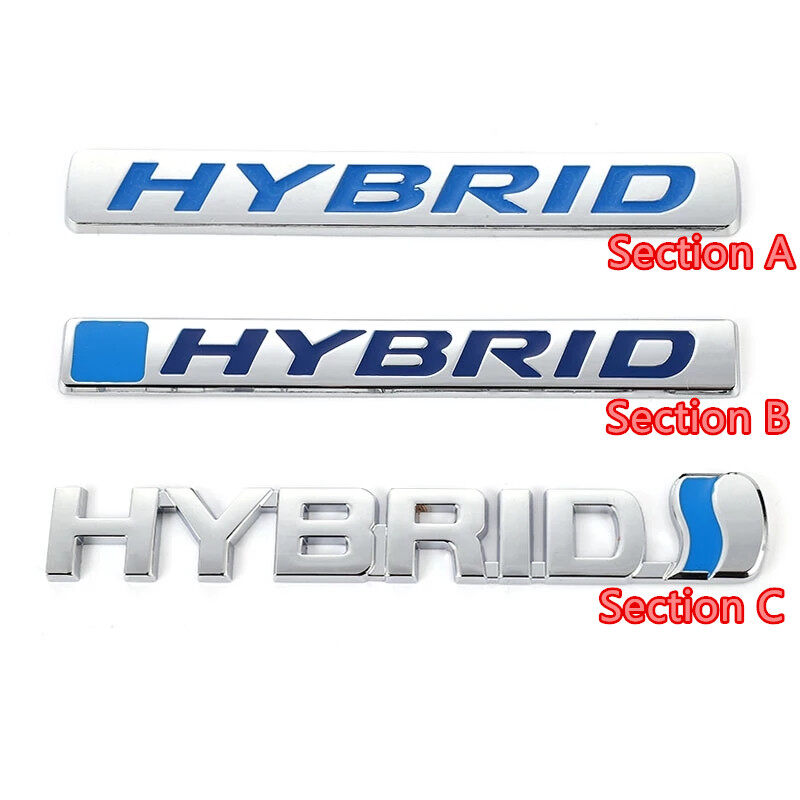 3d metal hybrid car sticker emblem badge for hybrid logo toyota