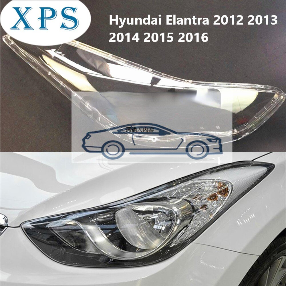 Xps ốp ống kính đèn pha ốp đèn pha thay thế ống kính phía trước trong suốt cho hyundai elantra 2012 2013 2014 2015 2016
