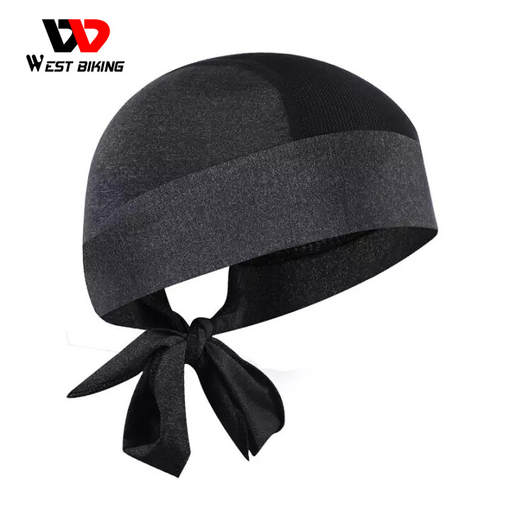 Mũ Đi Xe Đạp WEST, Khăn Trùm Đầu Khăn Rằn Chạy Bộ Thể Thao Mùa Hè Cho Nam Nữ BikeHelmet Lót Headband Cap