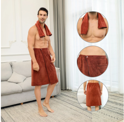 Bath Towels Can Be Worn for Men, Can Be Wrapped, Bath Towels, Bath Skirts