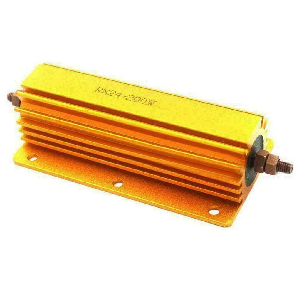 Điện trở kim loại 1 ohm - 8 ohm nằm 100x52x29mm 200w công suất 8r, vàng thay thế