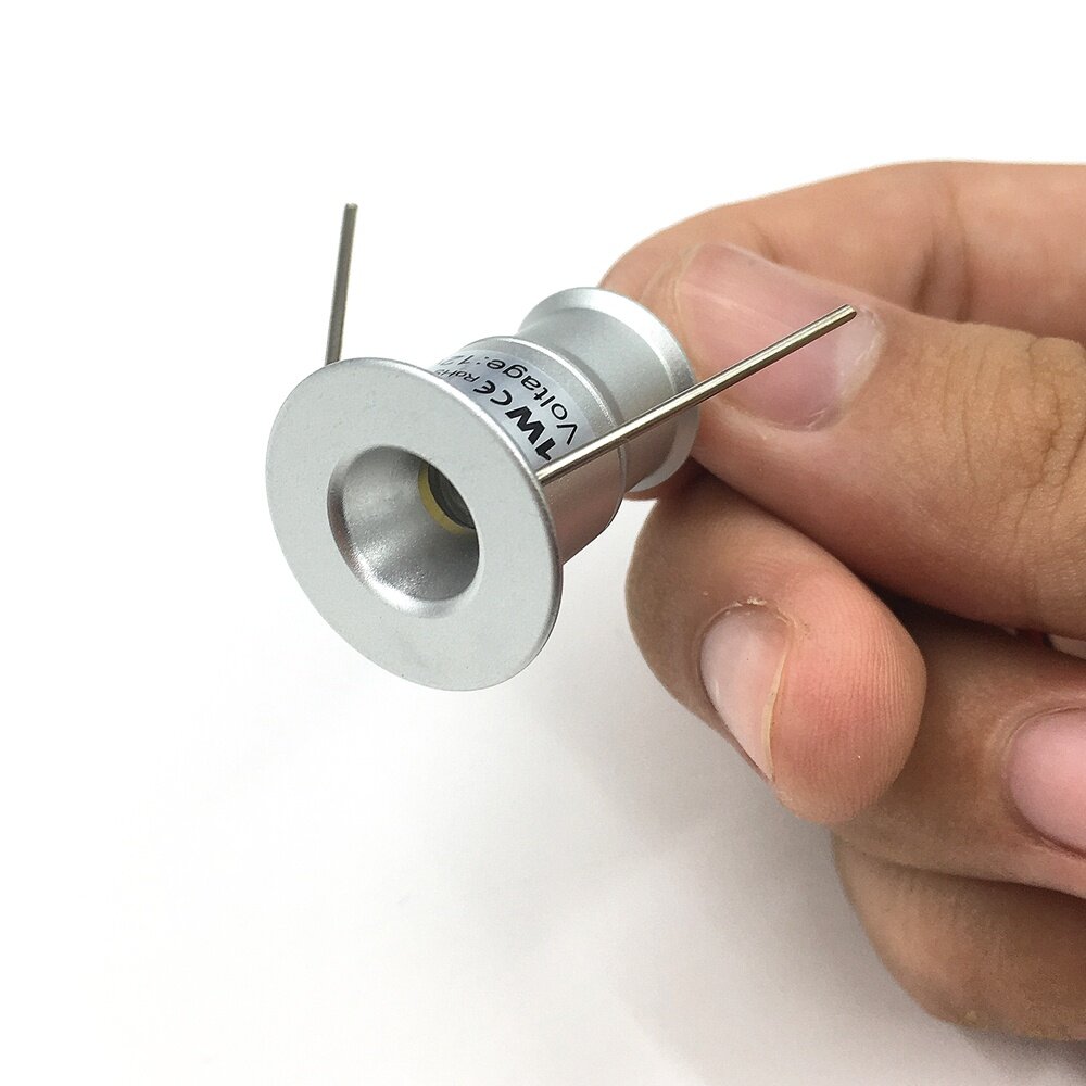 Description Picture 5 of item15mm cut hole 1W Mini LED Spotlight 12V Recessed Ceiling Light Showcase Display Lamp
