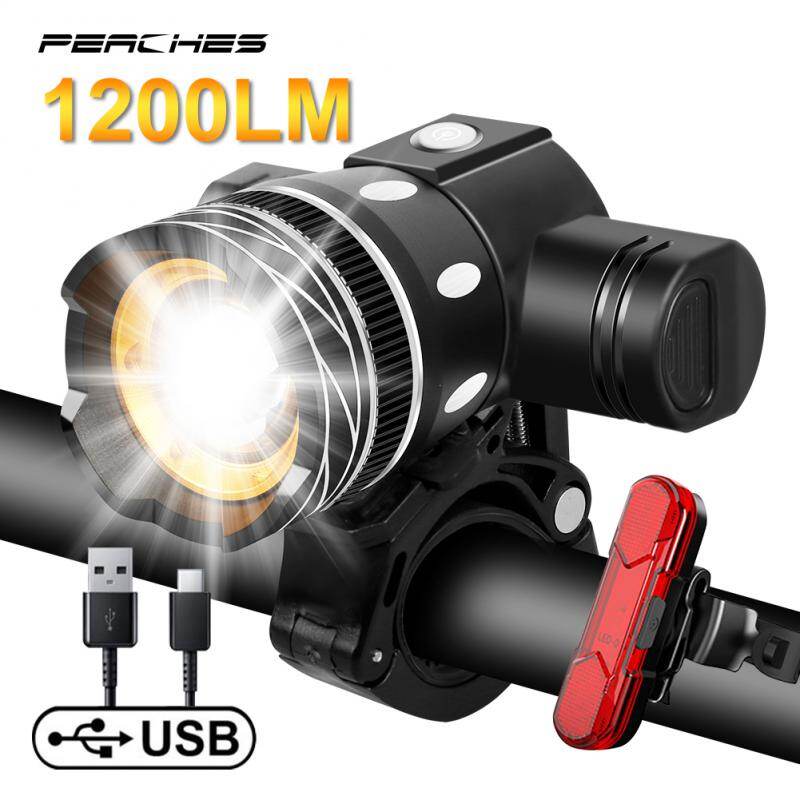 2400mAh xe đạp phía trước Đèn Led Xe Đạp MTB đèn pha đèn có thể sạc lại đèn pin Đạp Xe Xe Đạp lanterna luz LED Para Bicicleta