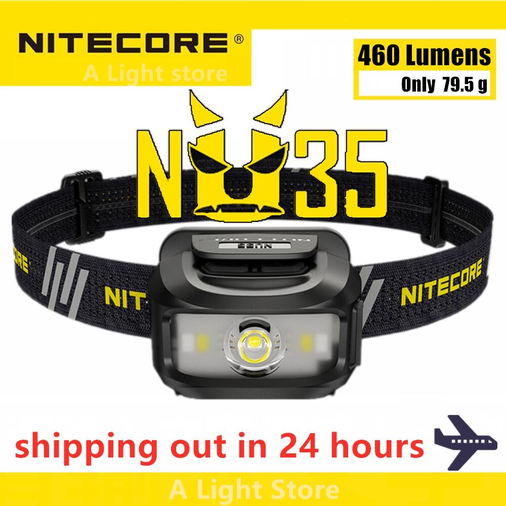 100% Nitecore Nu35 460 Lumens, Can Use The Built-in Battery and Easy-to-replace AAA Battery At The Same Time, USB-C Direct Charge Hybrid Power Endurance Headlight Headlamp ราคา 363 บาท*ส่งฟรี