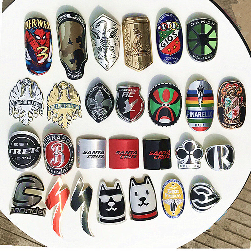 Đầu Hợp Kim Đề Can Huy Hiệu Sticker Cho BMX Xe Đạp Xe Đạp Đường Trường Khung Thân Trước Ngã Ba Không Phanh Ống Tự Làm Miếng Dán Bảo Vệ