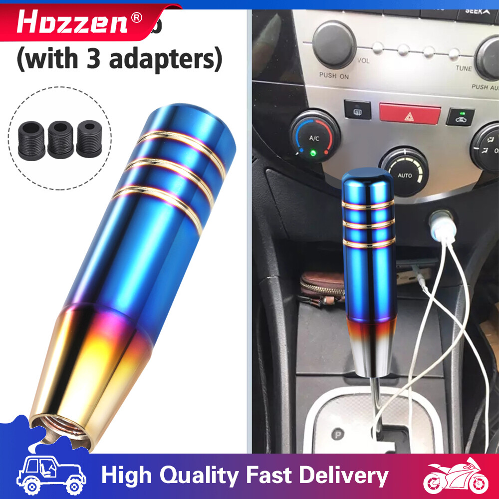 Hozzen núm cần sang số thông dụng đầu cần sang số bằng nhôm màu xanh dương cháy cô dâu 13cm cho xe hơi xe tải ô tô