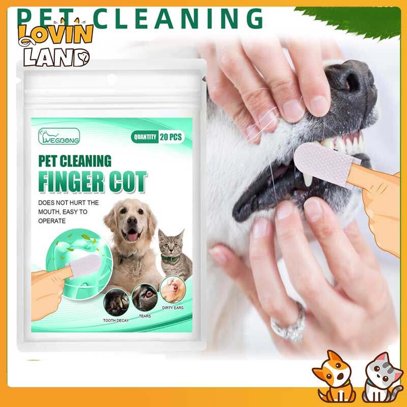 Pet cleaning teeth finger cot dog cat removal tartar calculus oral cochlear cleaning finger cot